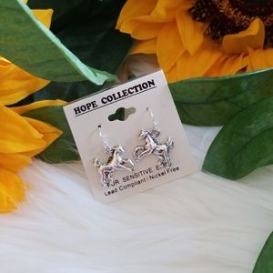 Hope Collection Silver Horse Earring